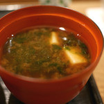 虎白 - 「止椀」アオサの味噌汁　2015年7月
