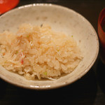 虎白 - 「飯物」毛蟹の炊き込みごはん　2015年7月