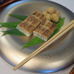 花の木 - 前菜とりわけ　その２　銀の皿