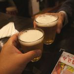 珉珉 - サービスのビール。。小さい。。