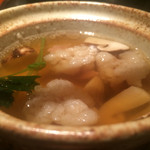 よろにく - 2015/10_松茸の土瓶蒸し、コプチャンを添えて