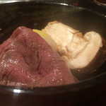 よろにく - 2015/10_赤ミスジと松茸、大根おろしと和風だしで