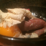 よろにく - 2015/10_ザブトンのすき焼き風、白トリュフかけ