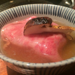 よろにく - 2015/10_松茸の炊き込みご飯、シルクロースと松茸に鰹だしをかけたお茶漬け