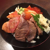 築地青空三代目 本店 - あぶり三色丼