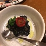 菜々竈 - イカスミ入りポテサラ