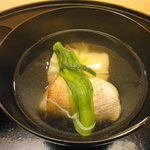 割烹 喜作 - 昼［お椀］小鯛とにゅう麺