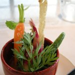 ベージュ アラン・デュカス 東京 - 【鎌倉野菜のアミューズ】アップ