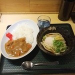 はなまるうどん - カレーセット530円（カレーと温玉ぶっかけ）