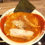 海老秀 - 海老秀辛味噌ラーメン　８００円　大盛サービス　【　２０１５年４月　】