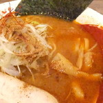 海老秀 - 海老秀辛味噌ラーメン　８００円　大盛サービスのアップ　【　２０１５年４月　】