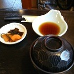 満潮 - 《270918》弁当のご飯、漬け物、天つゆです。