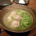 うえ山 - 鶏と水菜の柚子胡椒煮