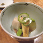 蕎麦 案山子 - 夏野菜の冷し煮物