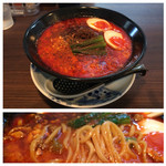 らぁ麺 紫陽花 - 麻辣担々麺 大辛 麺アップ等