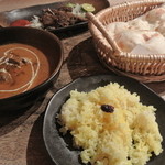 食堂インド - シャジャハニ＋B セットとマトンカバブ