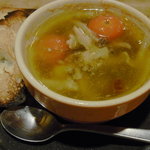 地鶏とこだわり農家　笑い飯 - 鶏ときのこのにんにくオイル煮