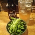 ガウチョ - 枝豆ハーフ(季節物)、ホッピー