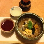 すっぽん・ふぐ料理 寿司割烹 得月 - 生き血ワイン・獺祭・前菜