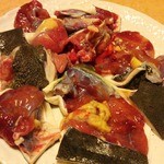 すっぽん・ふぐ料理 寿司割烹 得月 - このﾎﾟｺﾎﾟｺ踊る肉が…