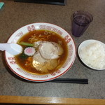 学 - 煮干し醤油ラーメン　ライス付き