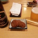 かおる - お通しとビール