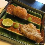 柚木元 - 松茸のクリームコロッケと松歌家の傘のフライ