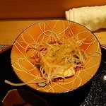 北新地 たくみ - 小鉢②(自家製豆腐のサラダ仕立て)