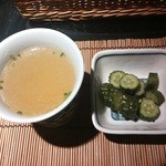 Kushiryou fukuden - スープ・お新香