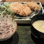 上州豚合い盛り膳　￥１５５０　（２０１５．１０．７）