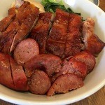 焼鴨と焼腸詰の二色丼