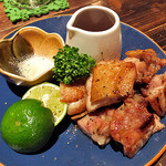 Bisutoro Gaburi - 阿波尾鶏のカリカリ焼き（すだちポン酢）（２０１５年９月）