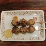 Yakitori Daikichi - つくね　140円×２。からし添え。