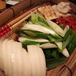 じどりや 穏座 - （2015.9）すき焼きの野菜たち