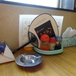 紀文食堂 - テーブルの上