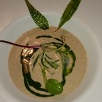 ドメイヌ ドゥ ミクニ - 平成２６年８月３日　上田産・アユのヴルーテ　蓼風味をのせて