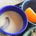 Kodawari Tonkatsu Tayama - 茶碗蒸しと果物