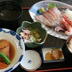 お宿 うおたけ - 刺身定食1620円（税込）2015年