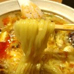 彩蓮 - 麺は中太平打ちでよく絡む！(2015,09/29)