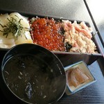 お宿 うおたけ - 三色丼　1944円（税込）2015年