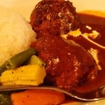 塩そば専門店 桑ばら - 桑ばら式ハンバーグ定食・スープ付（本日の裏そば）