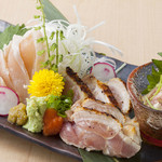 炭火焼鳥　榊 - ＜福島県産伊達鳥使用＞とり刺し3点盛り
