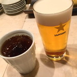 銀座 しまだ - ビール＆ウーロン茶