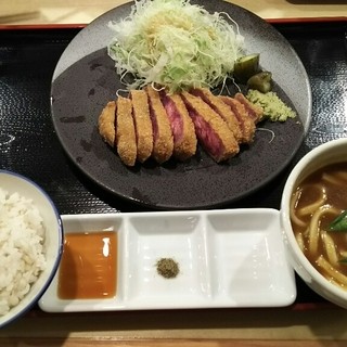 牛ロースカツ膳 カレーうどんセット By さいろぶ 牛カツ専門店 京都勝牛 名古屋栄 栄 牛料理 食べログ