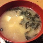 喜多乃寿司 - 海苔・大根・豆腐の味噌汁っだ