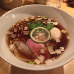 鴨そば  味玉 細麺