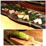 大どころ - お刺し身盛り合わせとわさび
