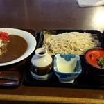 食事処やはぎ - 翌日のオス猫くんは、カレーライスとざるの２本立てです