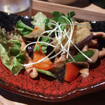オサンポ - 茄子と豚の色彩り辛味炒め