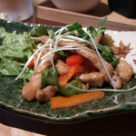 オサンポ - 茄子と豚の色彩り辛味炒め（茄子抜き）